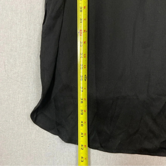 BCBG MAXAZARIA Faux Leather-Trimmed Shirt Dress Sz S - Picture 13 of 13